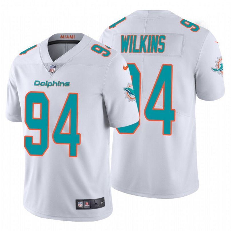 Men Miami Dolphins #94 Christian Wilkins Nike White Limited NFL Jersey
